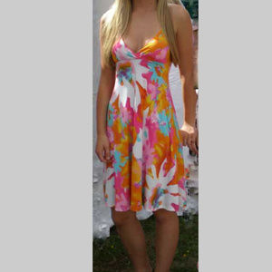 NWT Multi color Summer Dress size Lg